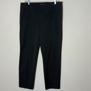 Talbots  Pants Womens 12P Black Dress Signature Solid Flat Front Side Zip